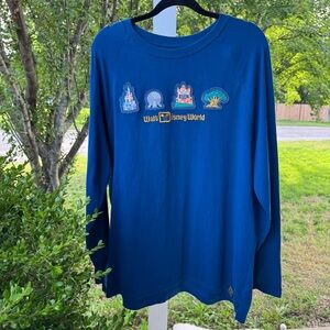 Walt Disney World Park Icons Long Sleeve T-Shirt Disney Parks Merch XL